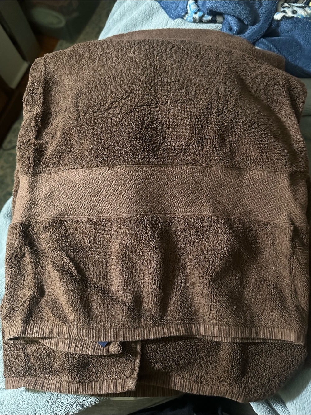 Brown plush bath towel  - set of two